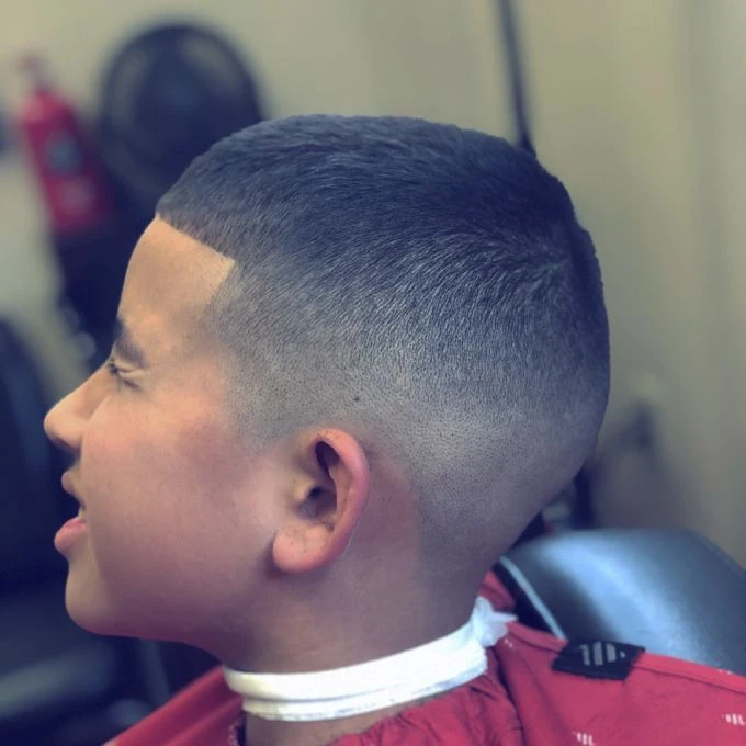 Short fade with neatly blended sides